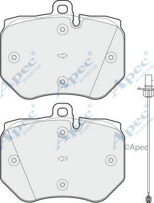 APEC BRAKING Комплект тормозных колодок, дисковый тормоз PAD1833